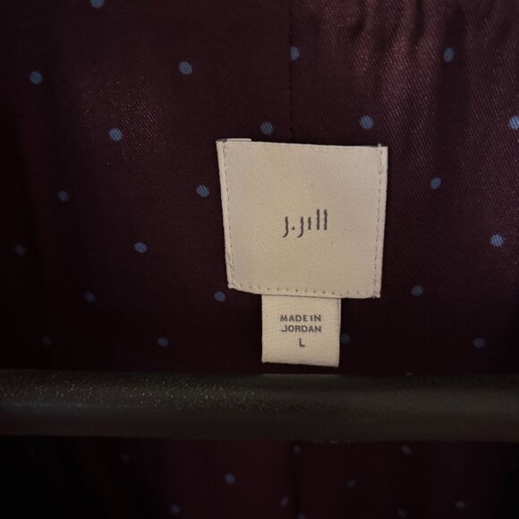 J.Jill Women's Pink/Purple Houndstooth Jacquard Knit Jacket Blazer ~ Large ~ EUC - Picture 3 of 7